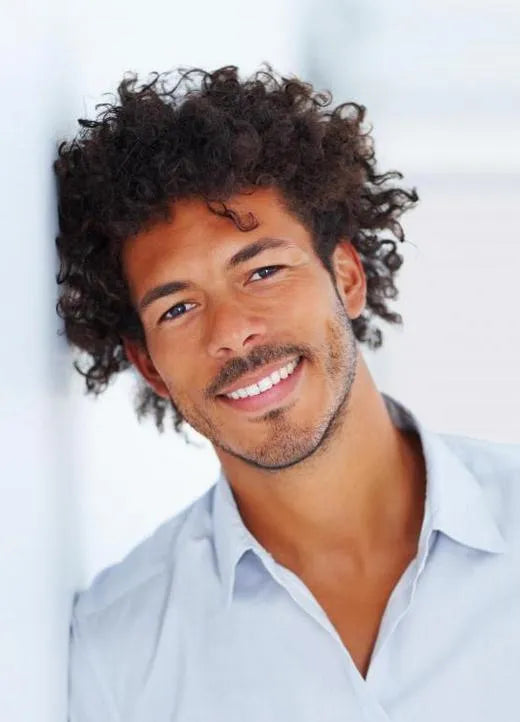 Afro American Mens Hairstyle Short Curly Human Hair Full Lace Wigs for Men