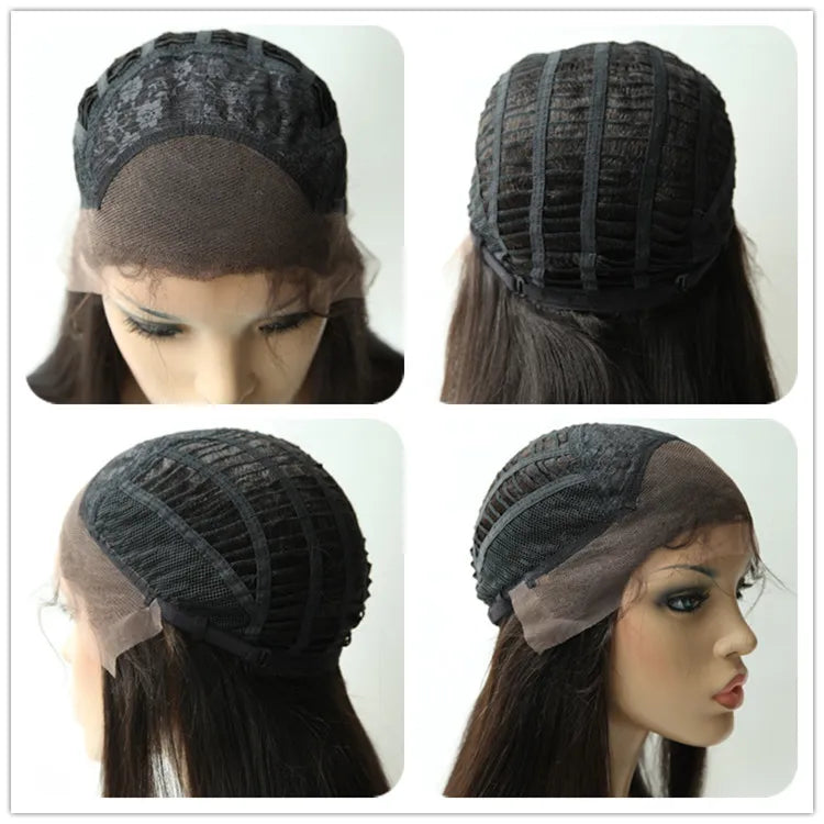 Intelligente Exquisite Mittellange Glatte Lace Front 100% Echthaarperücken für Schwarze Frauen 14 Zoll