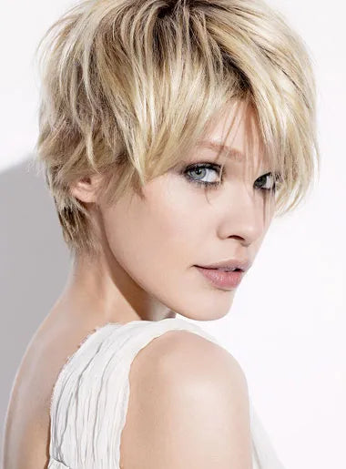 New Arrival Charming 100% Human Hair Short Straight  Wig